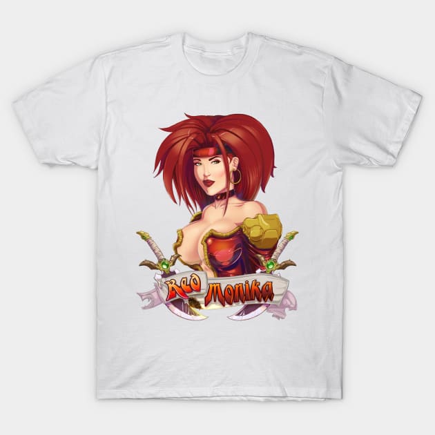 Red Monika T-shirt/Sticker T-Shirt by RFillustrations